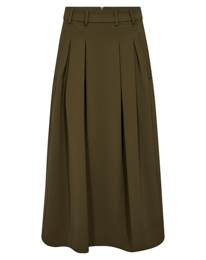 Co'Couture - Anya CC Pleat Nederdel - Military Olive